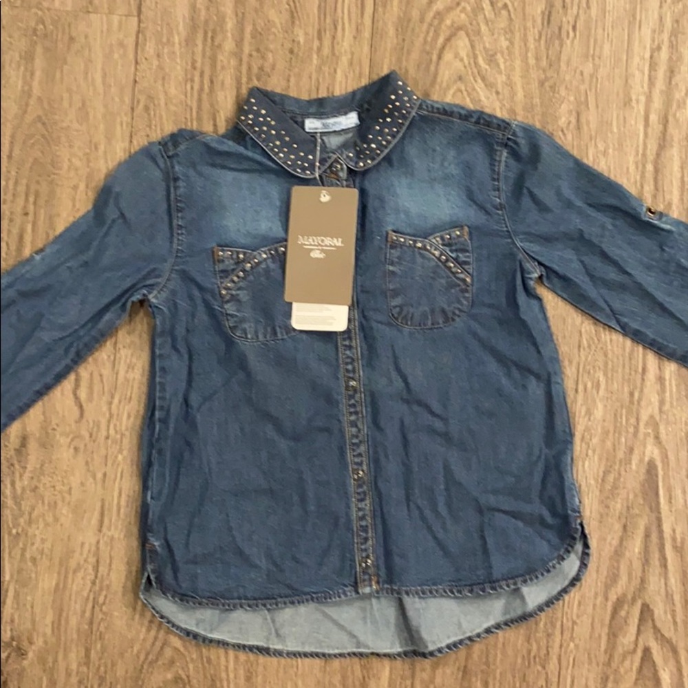 Girls Mayoral jean top NWT size 5. Never worn
